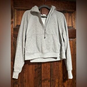 Heather grey cropped scuba look-alike women’s